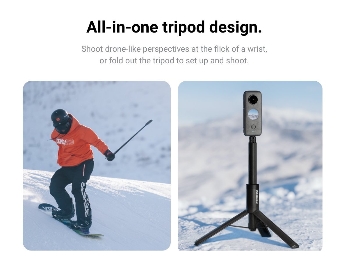 Insta360 2-in-1 Invisible Selfie Stick + Tripod